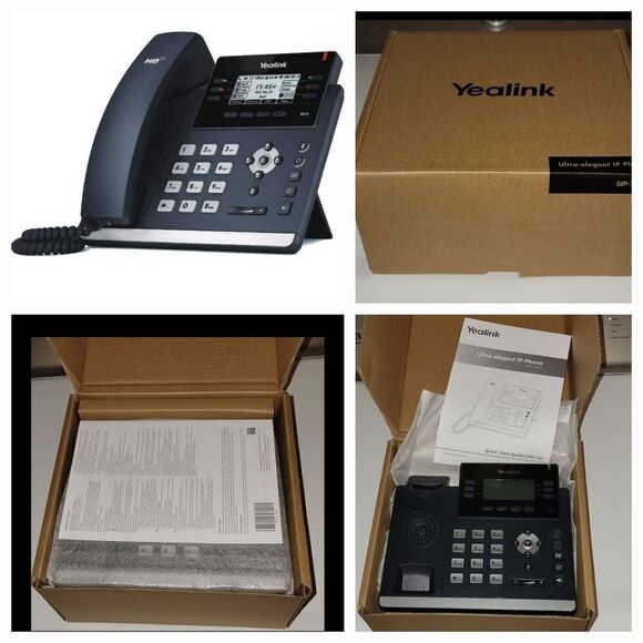 NEW Yealink Ultra-Elegant IP Phone SIP-T41S 6 Line IP POE Phone Set - Picture 1 of 8